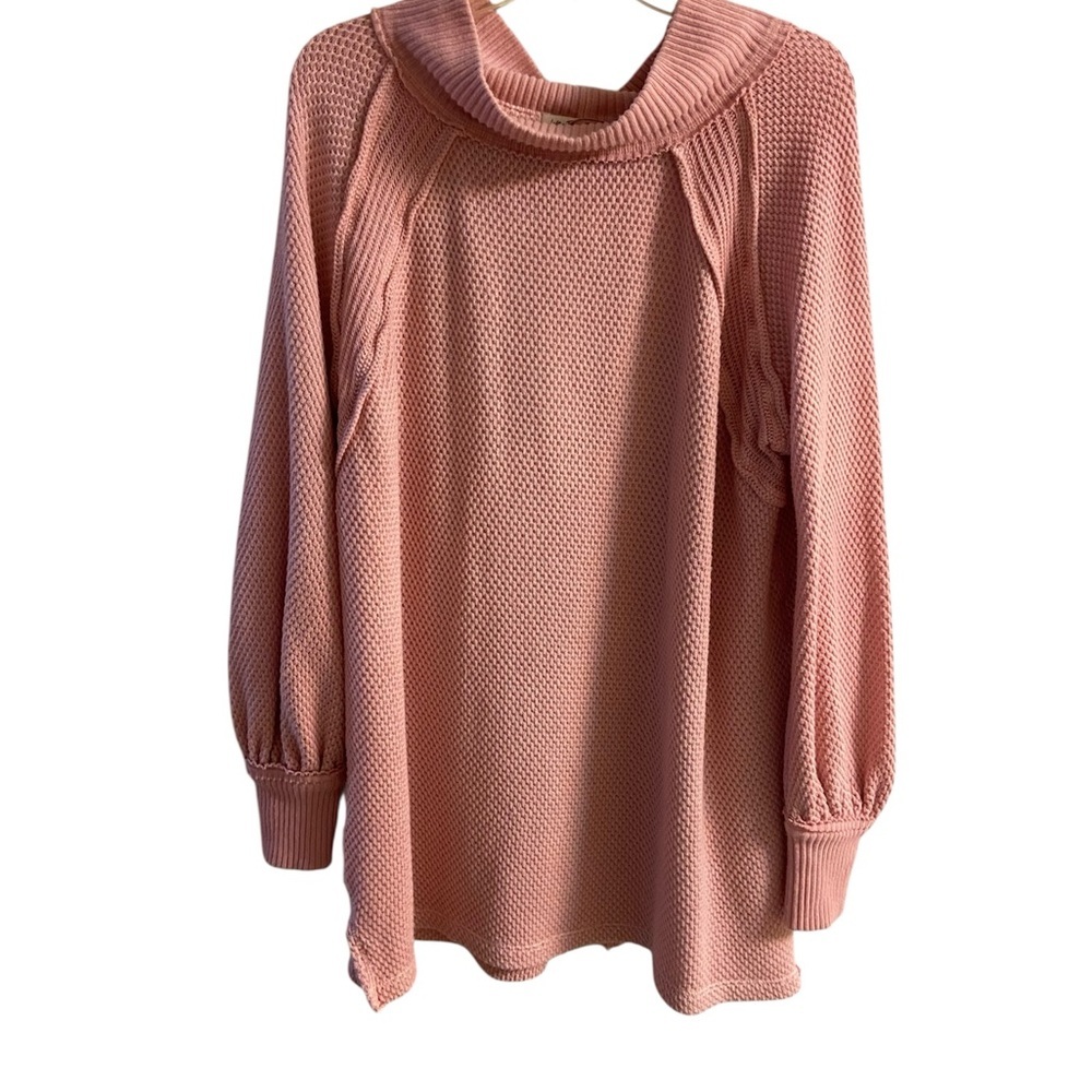 We The Free Dusty Rose Cowl Neck Sweater tunic length Medium